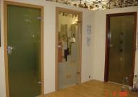 Glass door and partition walls